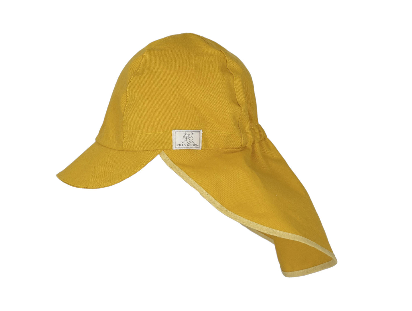 Pălărie Pickapooh din bumbac organic Golden Yellow, UPF60+
