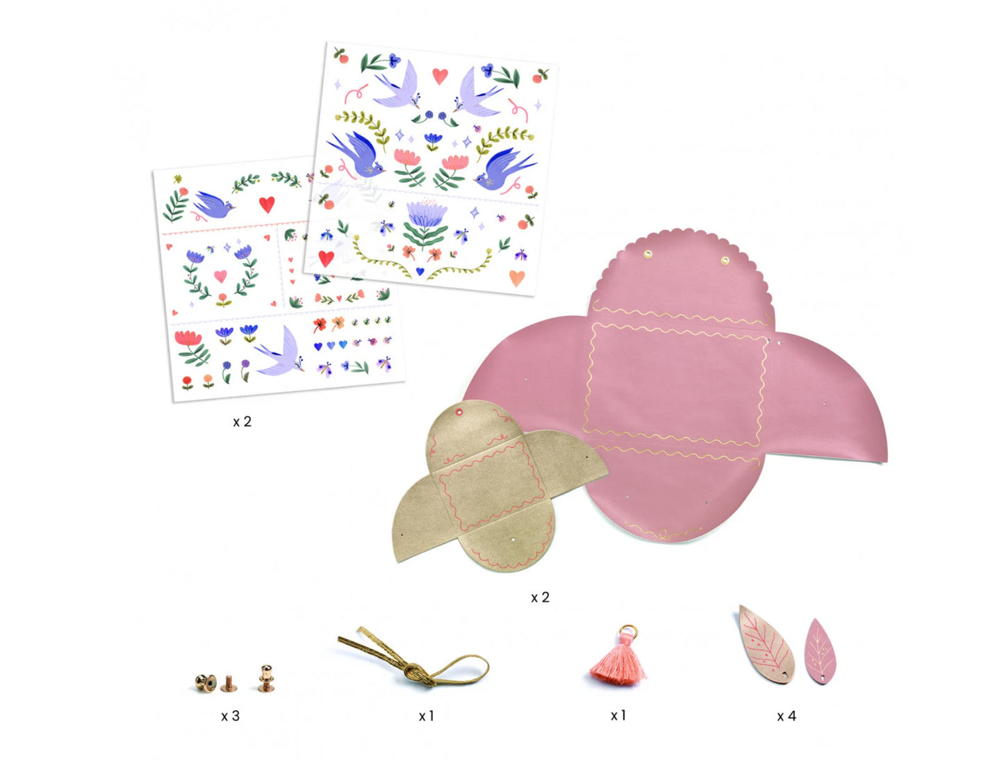 Set DIY Djeco, Poșetă și portmoneu