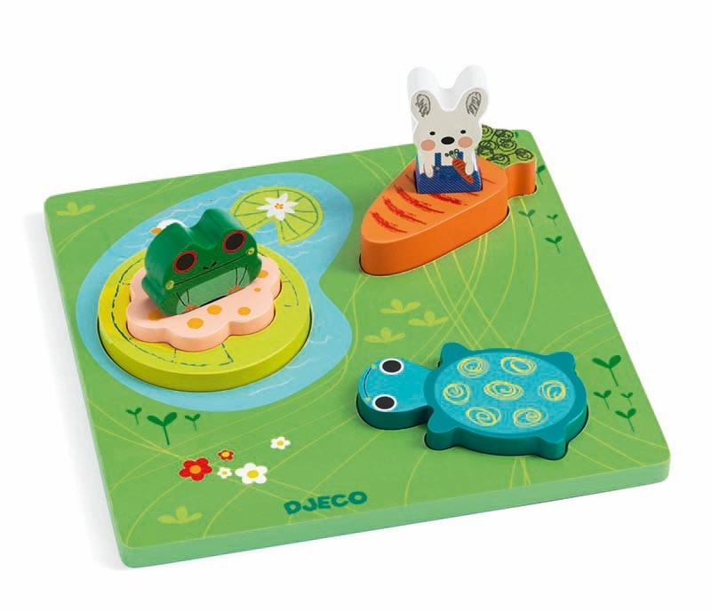 Puzzle Djeco relief 1,2,3 froggy