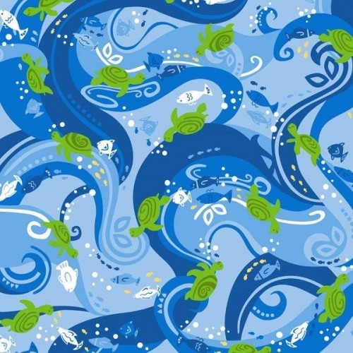 Scutec pentru înot și antrenament la oliță Ultimate iPlay - Blue Turtle Batik