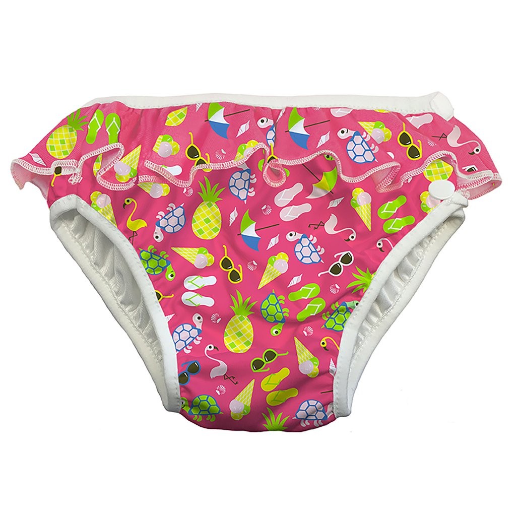 Scutec de inot ImseVimse cu volanase Pink Beach Life
