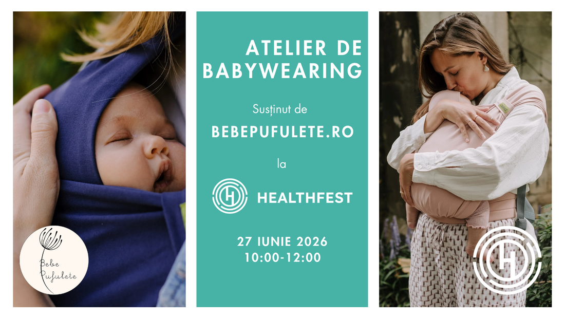 Atelier de babywearing cu bebepufulete.ro la Healthfest