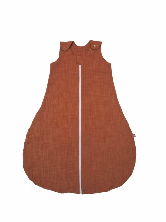 Sac de dormit copii 0.3 tog, din Muselina, Summer Toffee- 95 cm