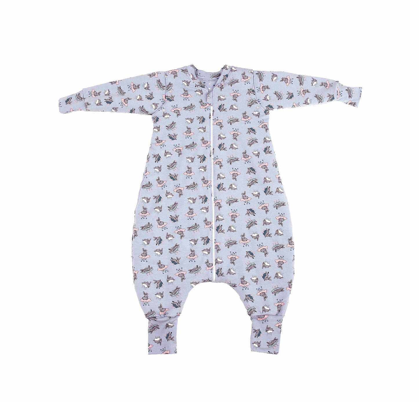 Sac de dormit cu piciorușe și cu mâneci, Bunny Blue