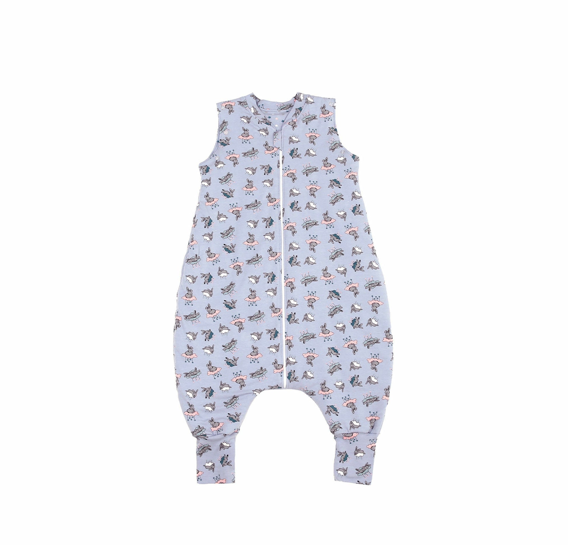 Sac de dormit cu piciorușe și cu mâneci, Bunny Blue