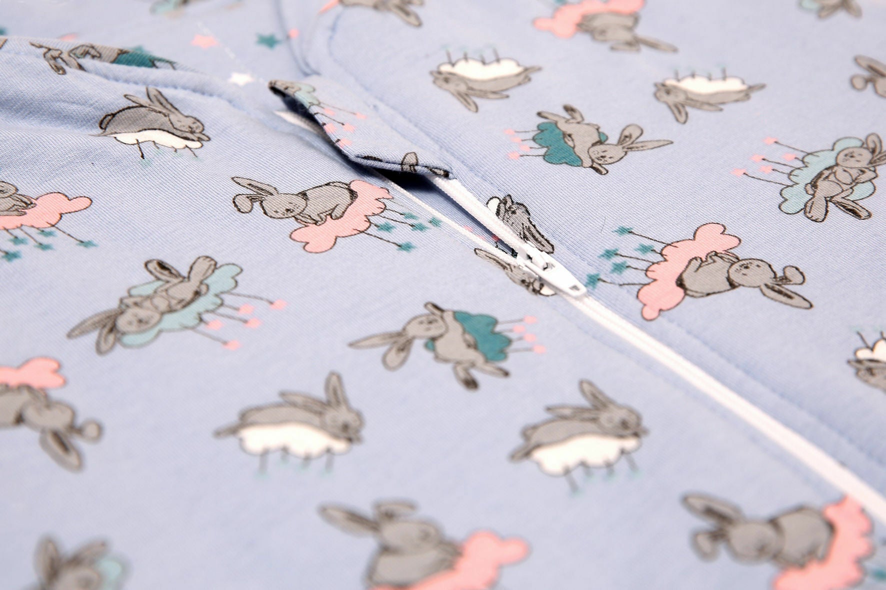 Sac de dormit cu piciorușe și cu mâneci, Bunny Blue