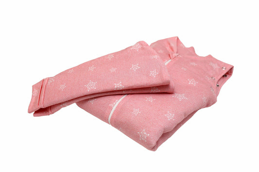 Sac de dormit cu picioruse si maneci, 100 cm - Stars in your eyes - Pink - Kids Decor