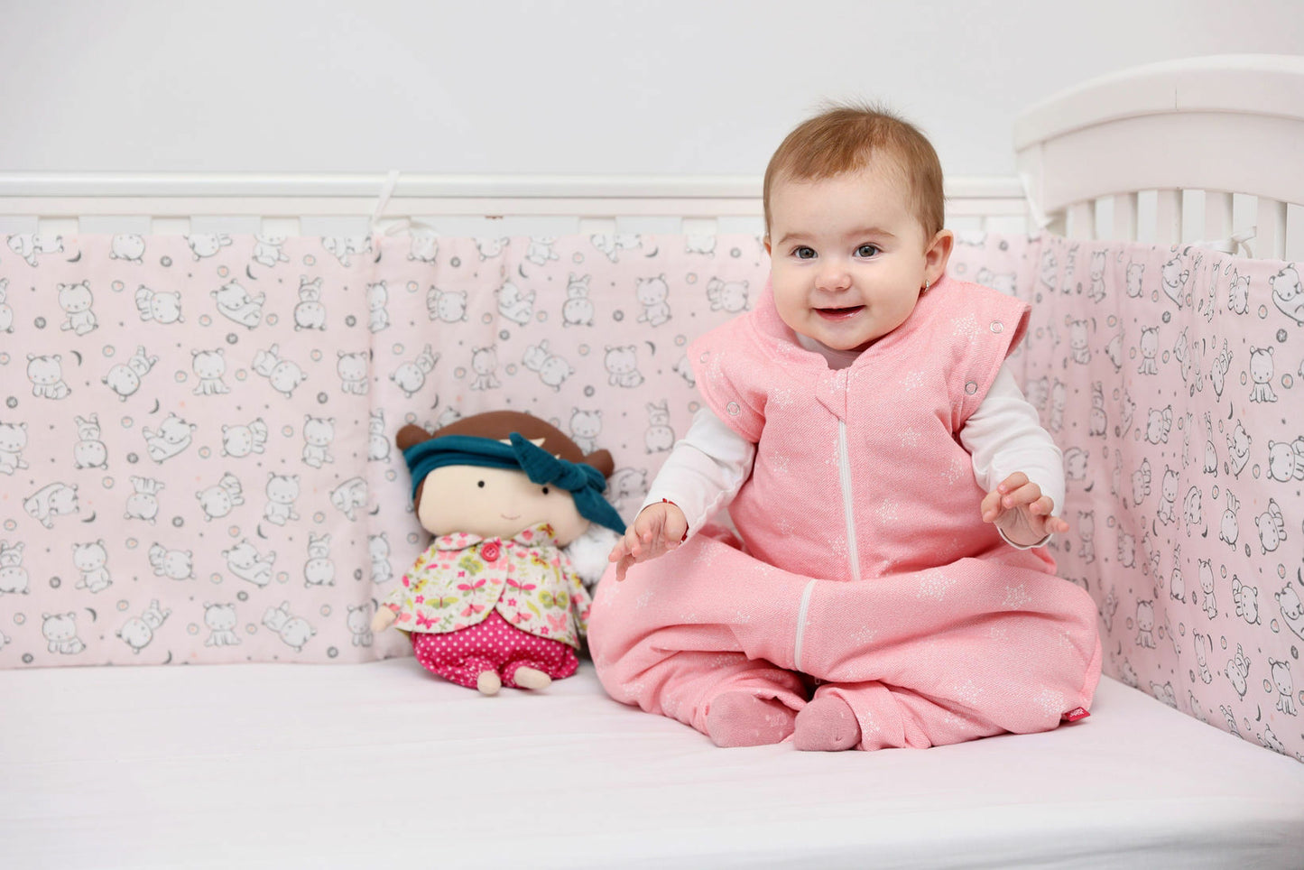 Sac de dormit cu piciorușe şi mâneci Kids Decor 70 cm, Stars in your eyes - Pink