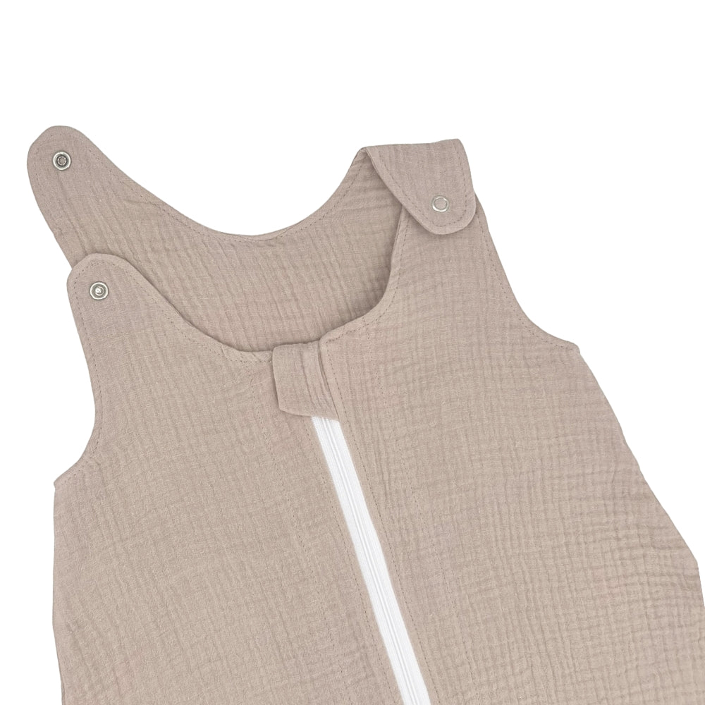 Sac de dormit copii 0.3 tog, din Muselina, Soft Sand - 70 cm
