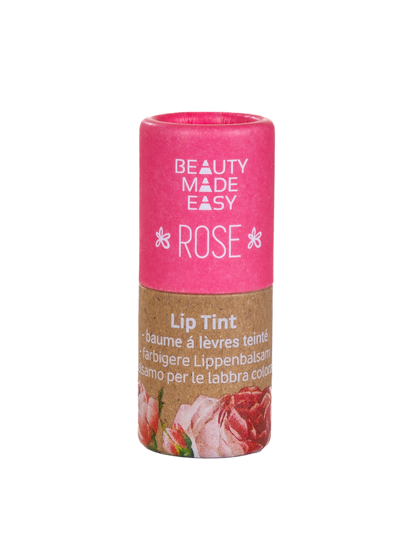 Balsam buze nuanțat, vegan, zero plastic, Rose, Beauty Made Easy, 5.5 g