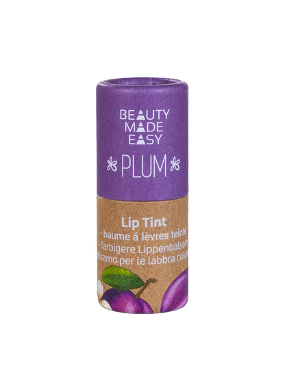 Balsam buze nuanțat, vegan, zero plastic, Plum, Beauty Made Easy, 5.5 g