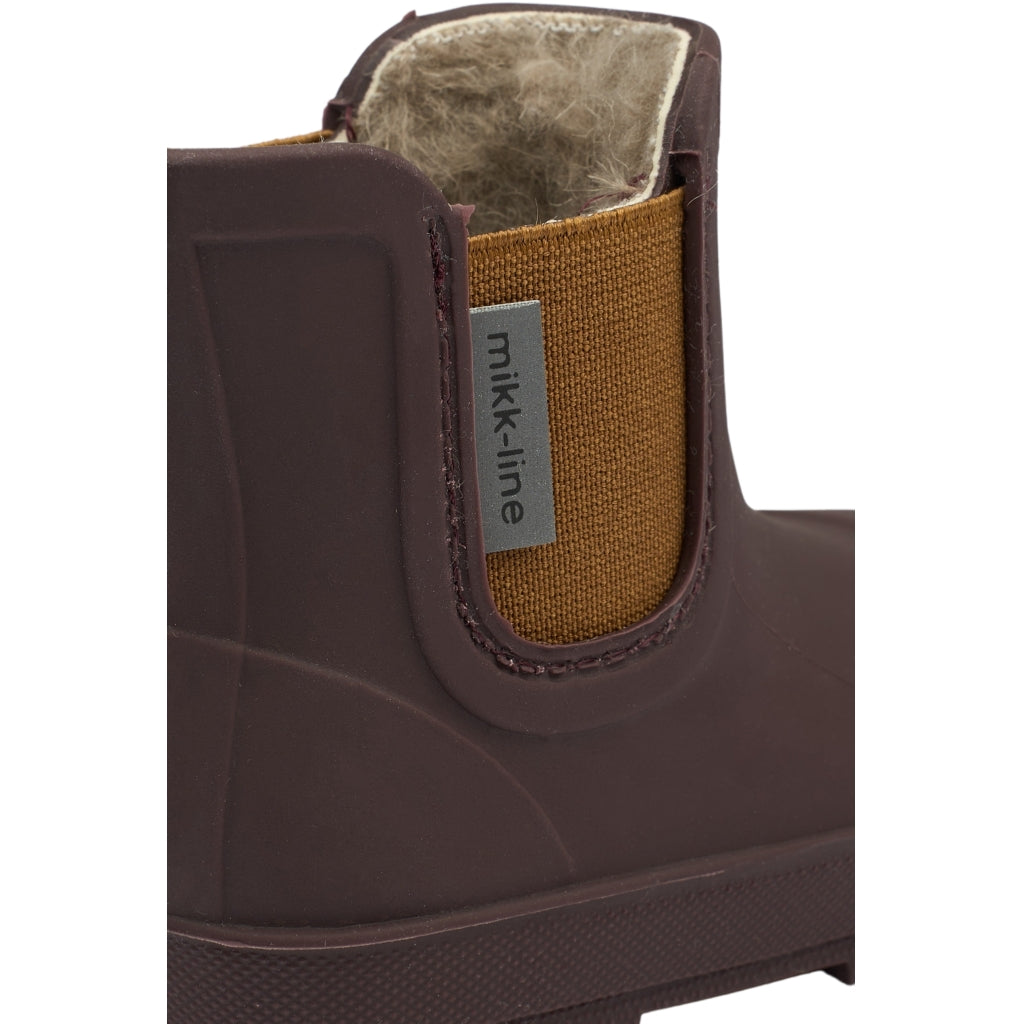 Cizme scurte căptușite cu lână Mikk-Line - Winter Wellies - Raisin