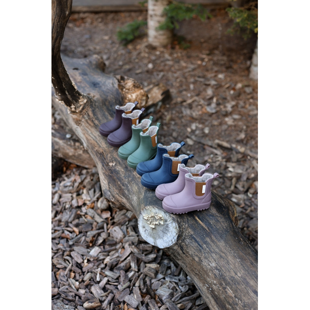 Cizme scurte căptușite cu lână Mikk-Line - Winter Wellies - Raisin