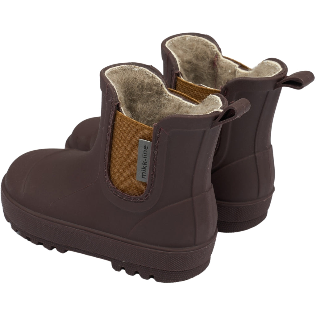 Cizme scurte căptușite cu lână Mikk-Line - Winter Wellies - Raisin