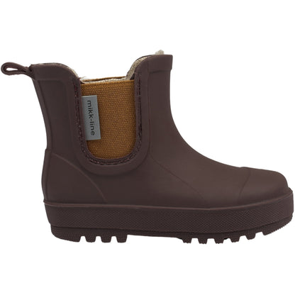 Cizme scurte căptușite cu lână Mikk-Line - Winter Wellies - Raisin