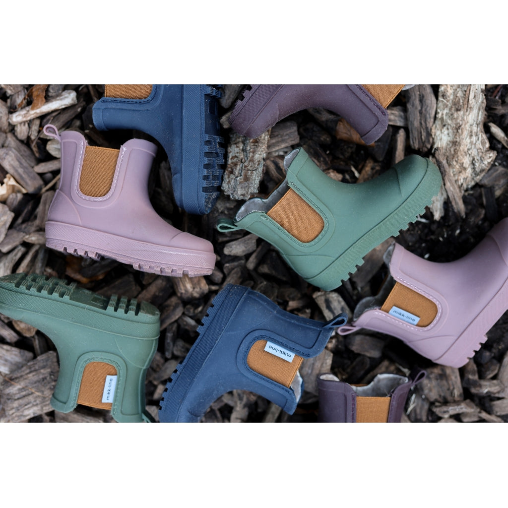 Cizme scurte căptușite cu lână Mikk-Line - Winter Wellies - Raisin