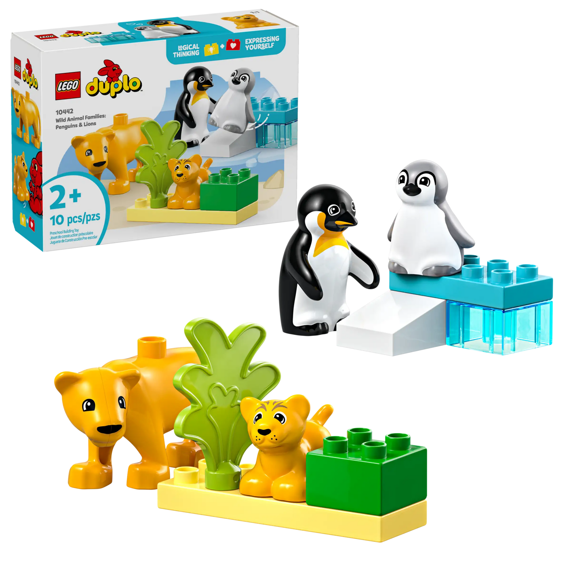 LEGO Duplo - Familii de animale sălbatice: Pinguini și lei