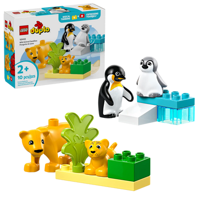 LEGO Duplo - Familii de animale sălbatice: Pinguini și lei