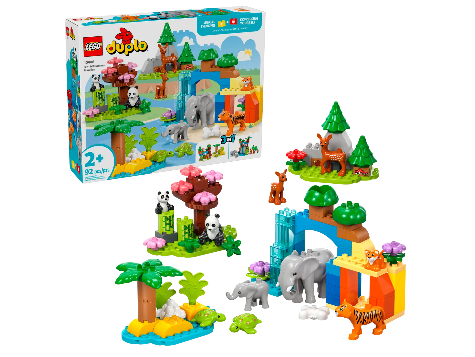 LEGO Duplo - Familii de animale sălbatice 3 în 1