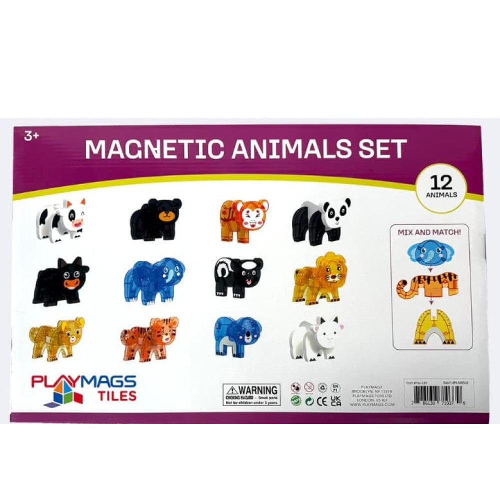 Set Playmags 12 figurine animăluțe magnetice