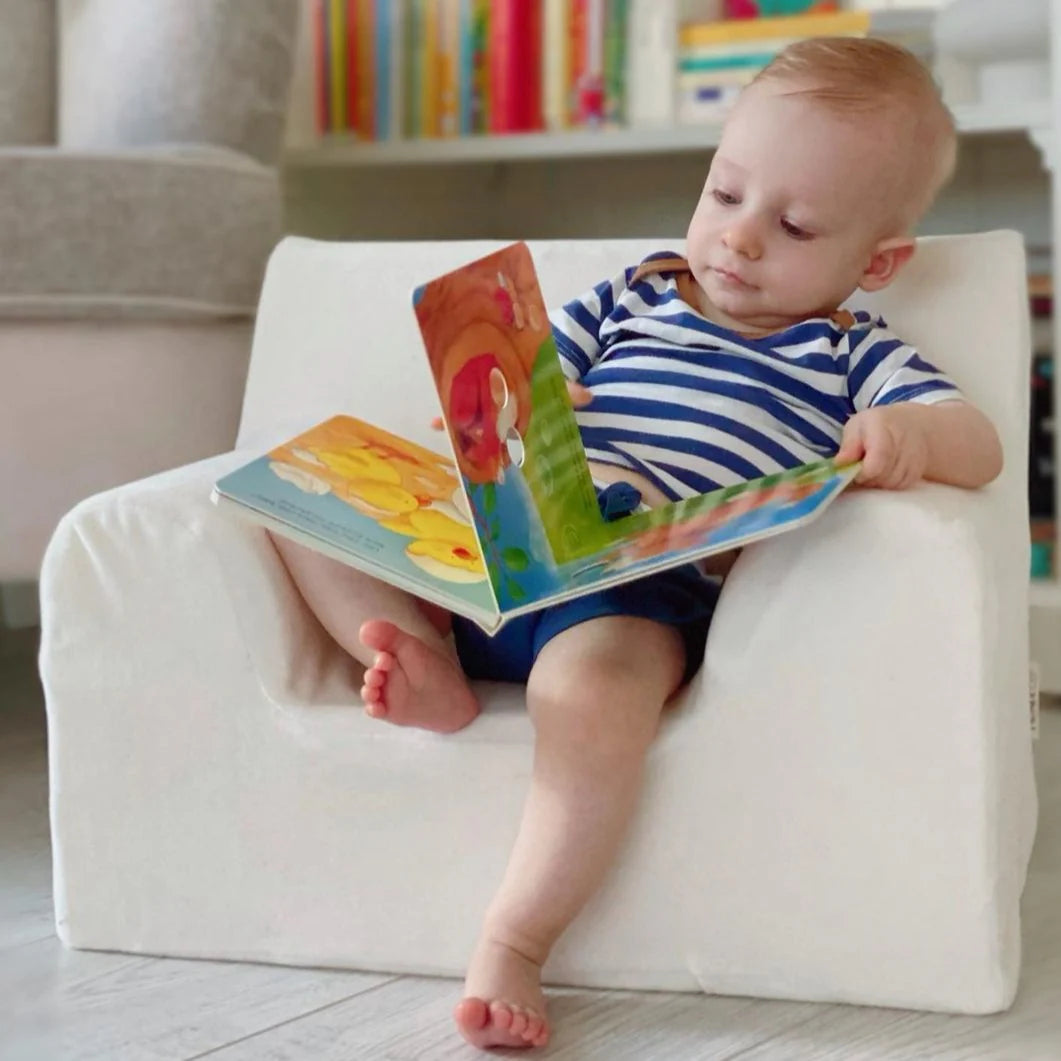 Fotoliu pentru copii Mentă, din catifea - Twindeco