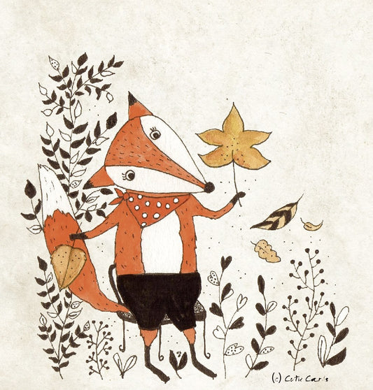 Felicitare Pojumka - Autumn fox