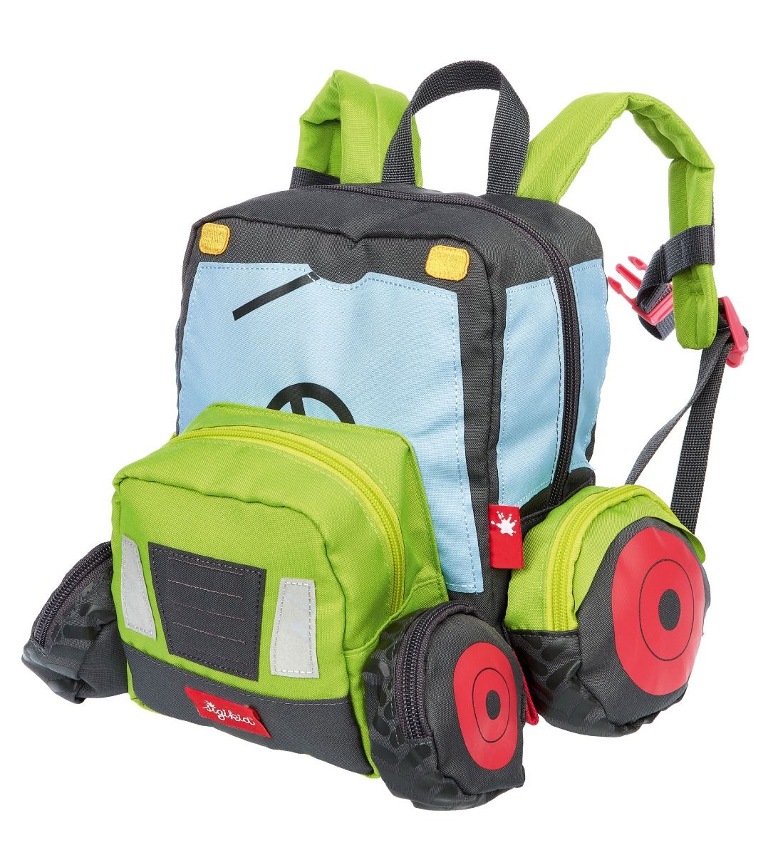 Rucsac pentru copii, Tractor cu roți dințate 3D, Sigikid