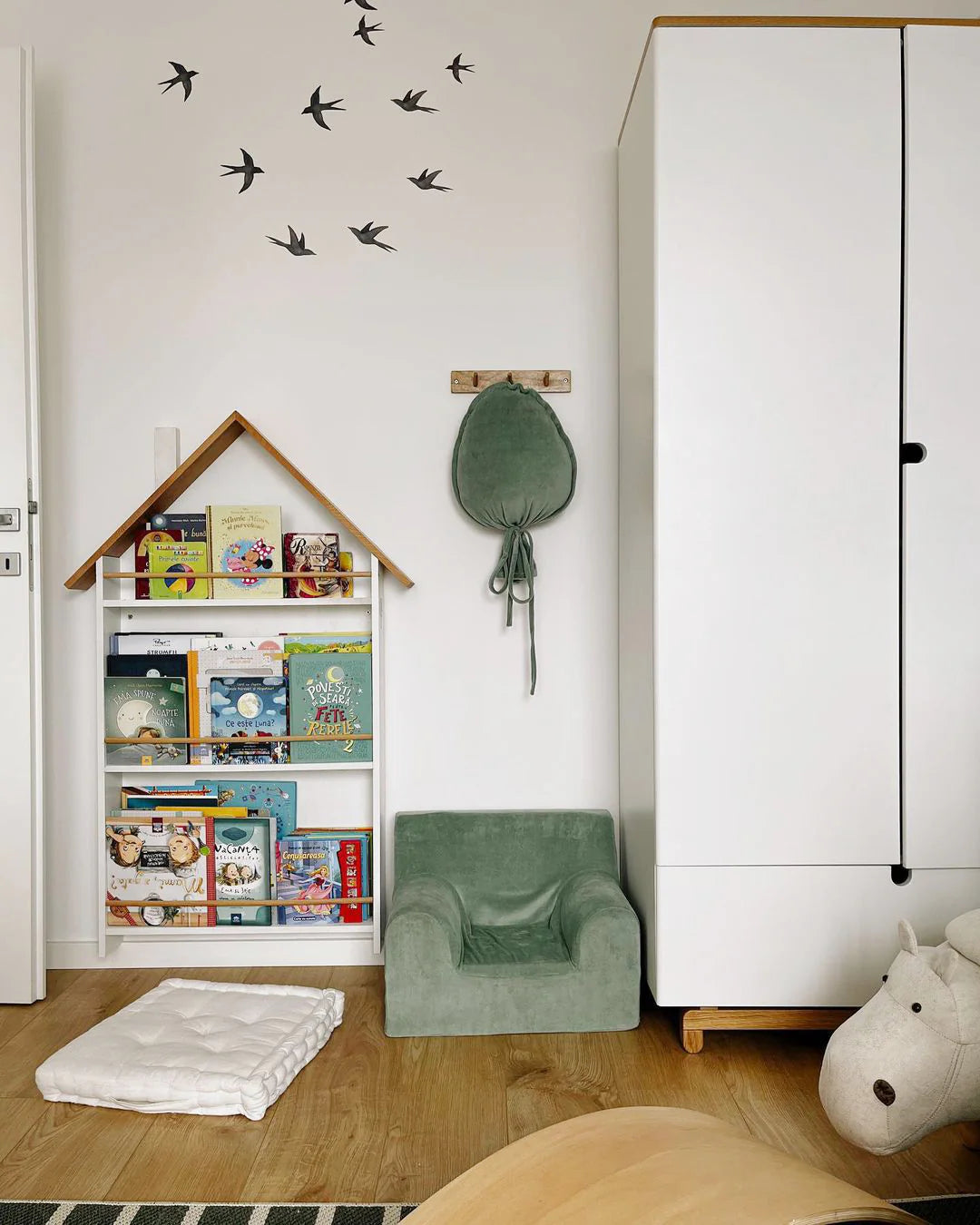 Fotoliu pentru copii Mentă, din catifea - Twindeco - Mint Velvet