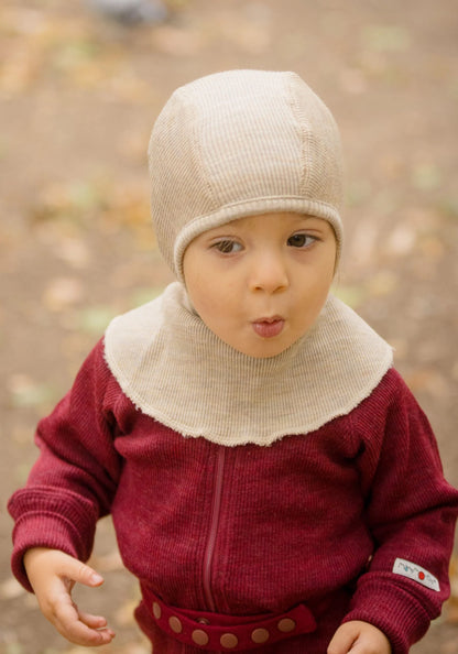 Cagulă Many Months din lână merinos - Drifwood Taupe