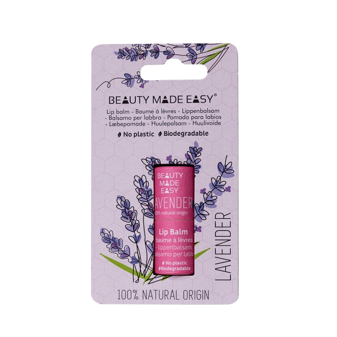 Balsam de buze zero plastic, Lavandă, Beauty Made Easy, 6 g