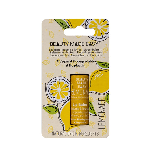 Balsam natural de buze zero plastic, Lemonade, Beauty Made Easy, 5,5 g