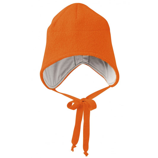 Căciulă Disana din lână organică boiled wool - Orange