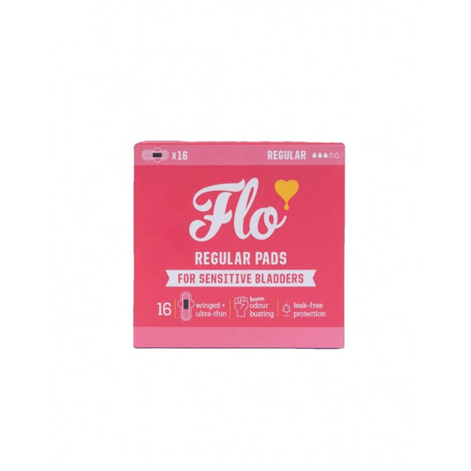 Flo – Absorbante normale cu aripioare, cu cărbune activ, pentru incontinență urinară ușoară (3 picături / 150 ml), 16 buc