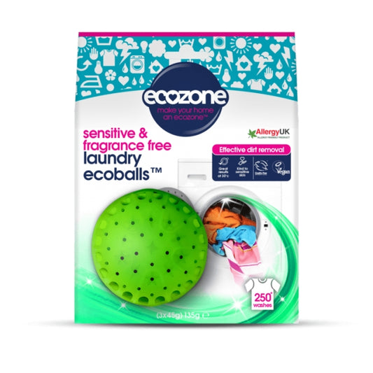 Ecoballs – Bilă pentru spălarea rufelor, fără miros, Ecozone, 250 spălări