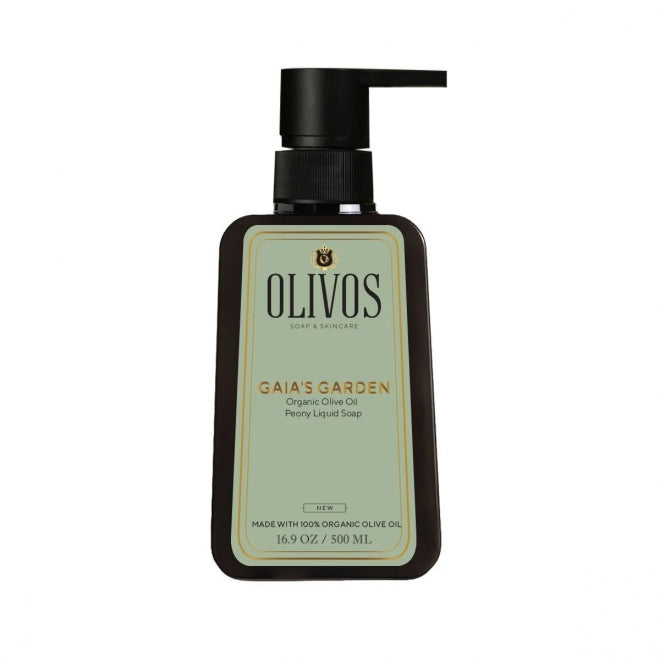 Săpun lichid Gaia's Garden cu ulei de măsline și parfum de bujor, Olivos, 500 ml