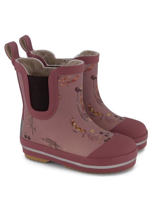 Cizme scurte căptușite cu lână Mikk-Line - Winter Wellies - Rose Brown