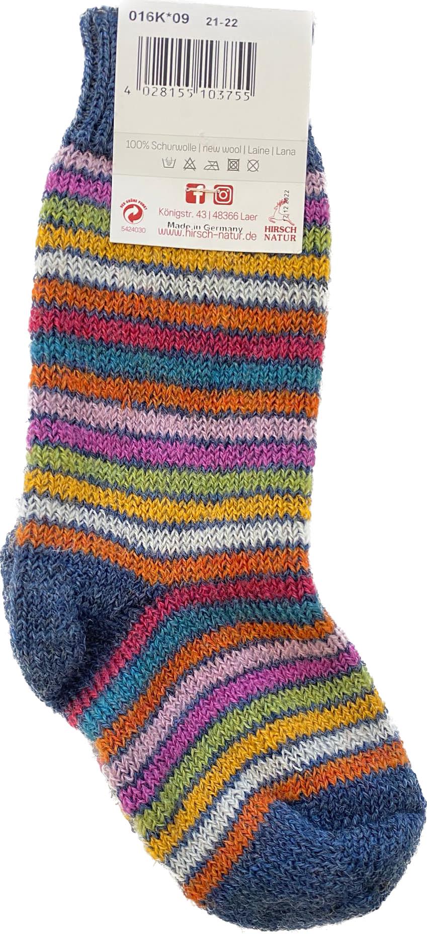 Șosete groase Hirsch Natur din lână organică terry wool - Rainbow-Jeans