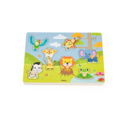 Puzzle cu Sunete – Animale din Junglă, Viga