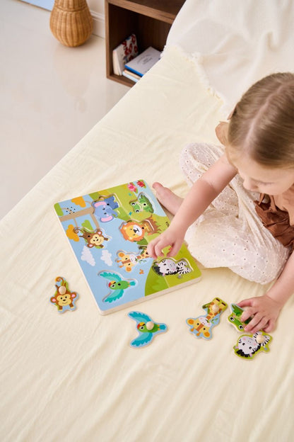 Puzzle cu Sunete – Animale din Junglă, Viga