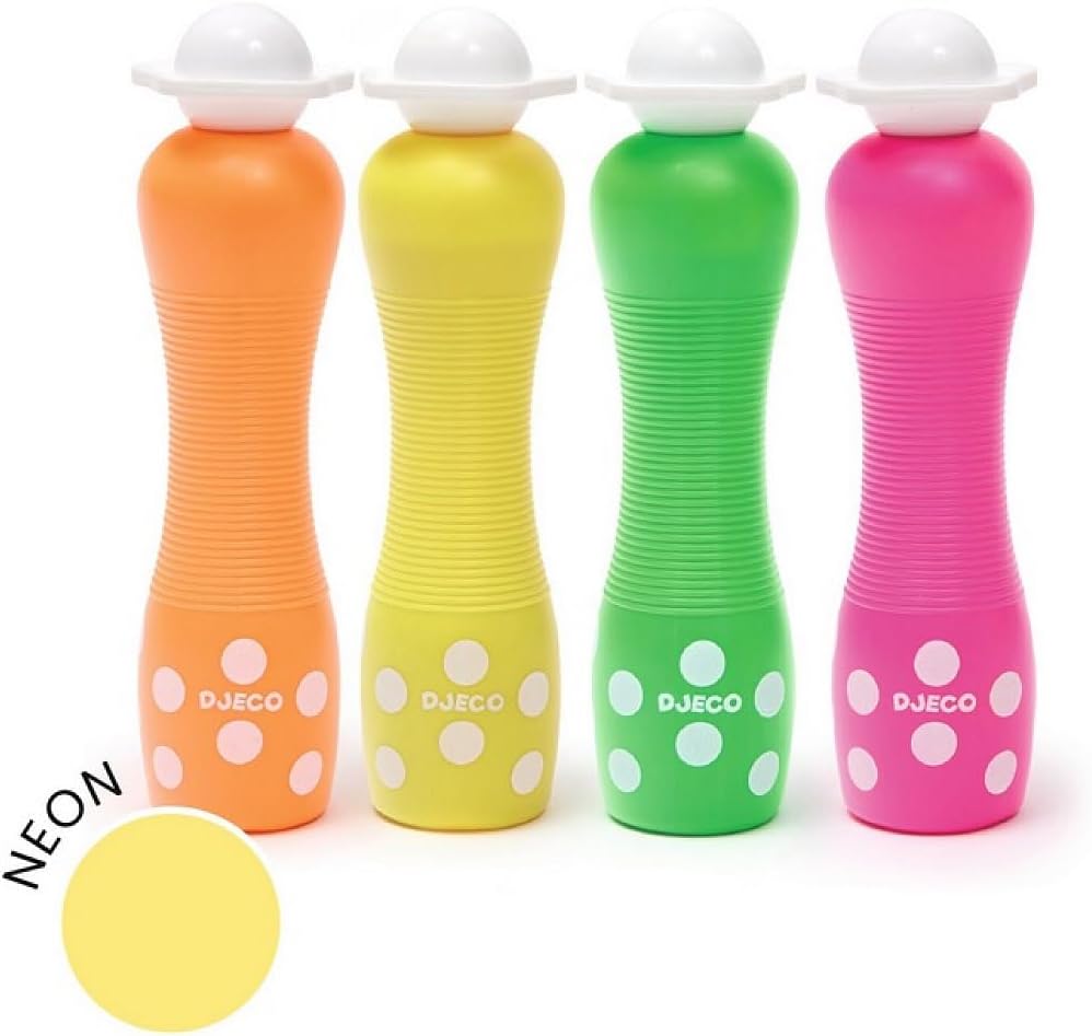 Set 4 markere culori neon pentru bebe, Djeco