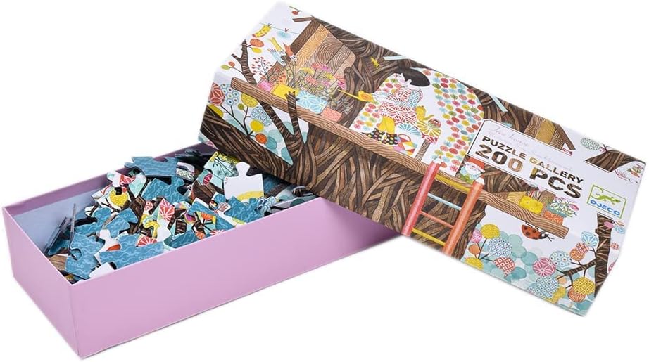 Puzzle galerie 200 piese Căsuța din copac, Djeco