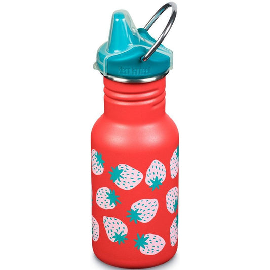 Recipient din otel inoxidabil 355 ml cu capac cu cioc - Klean Kanteen - Kid Classic Narrow Coral Strawberries