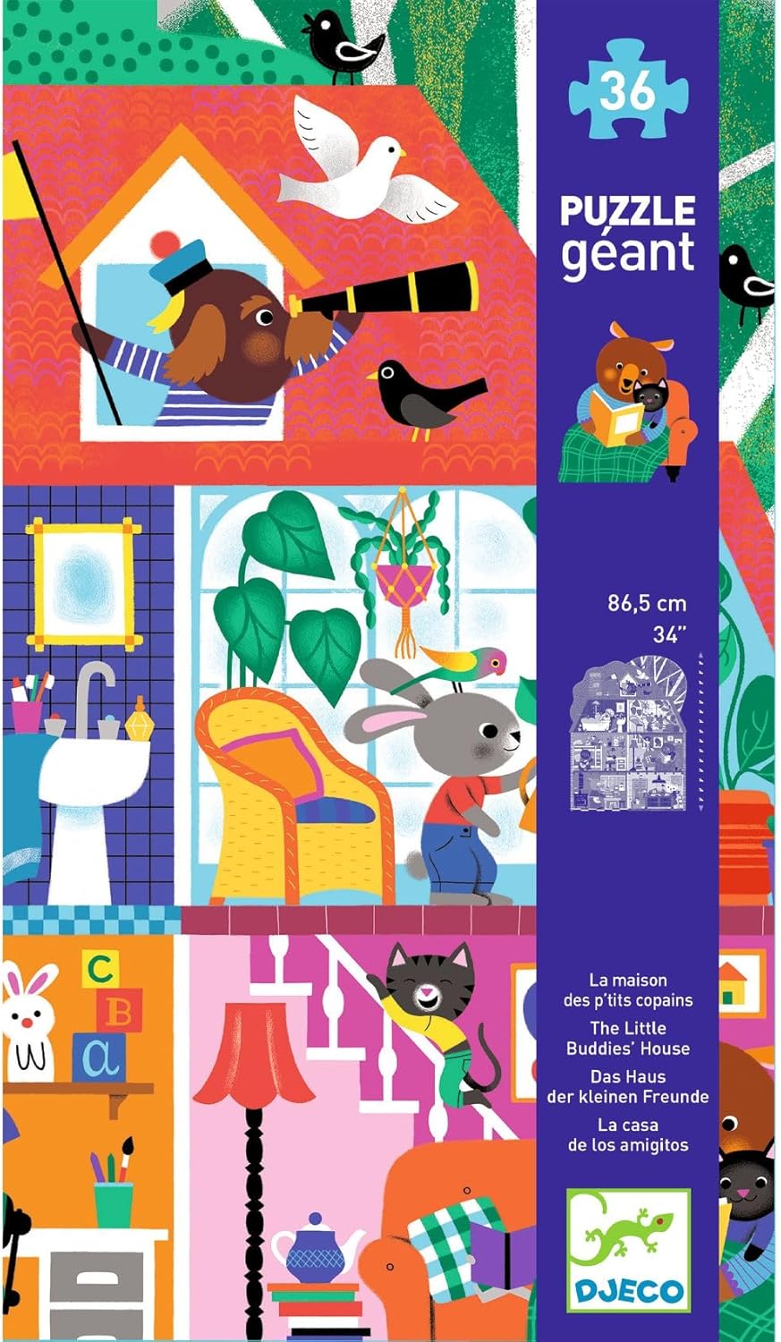 Puzzle gigant Casa micilor prieteni, Djeco