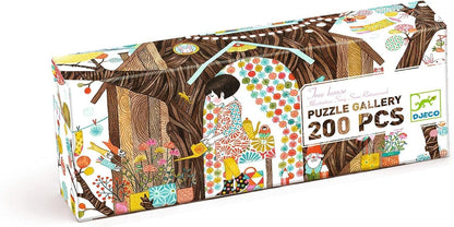 Puzzle galerie 200 piese Căsuța din copac, Djeco