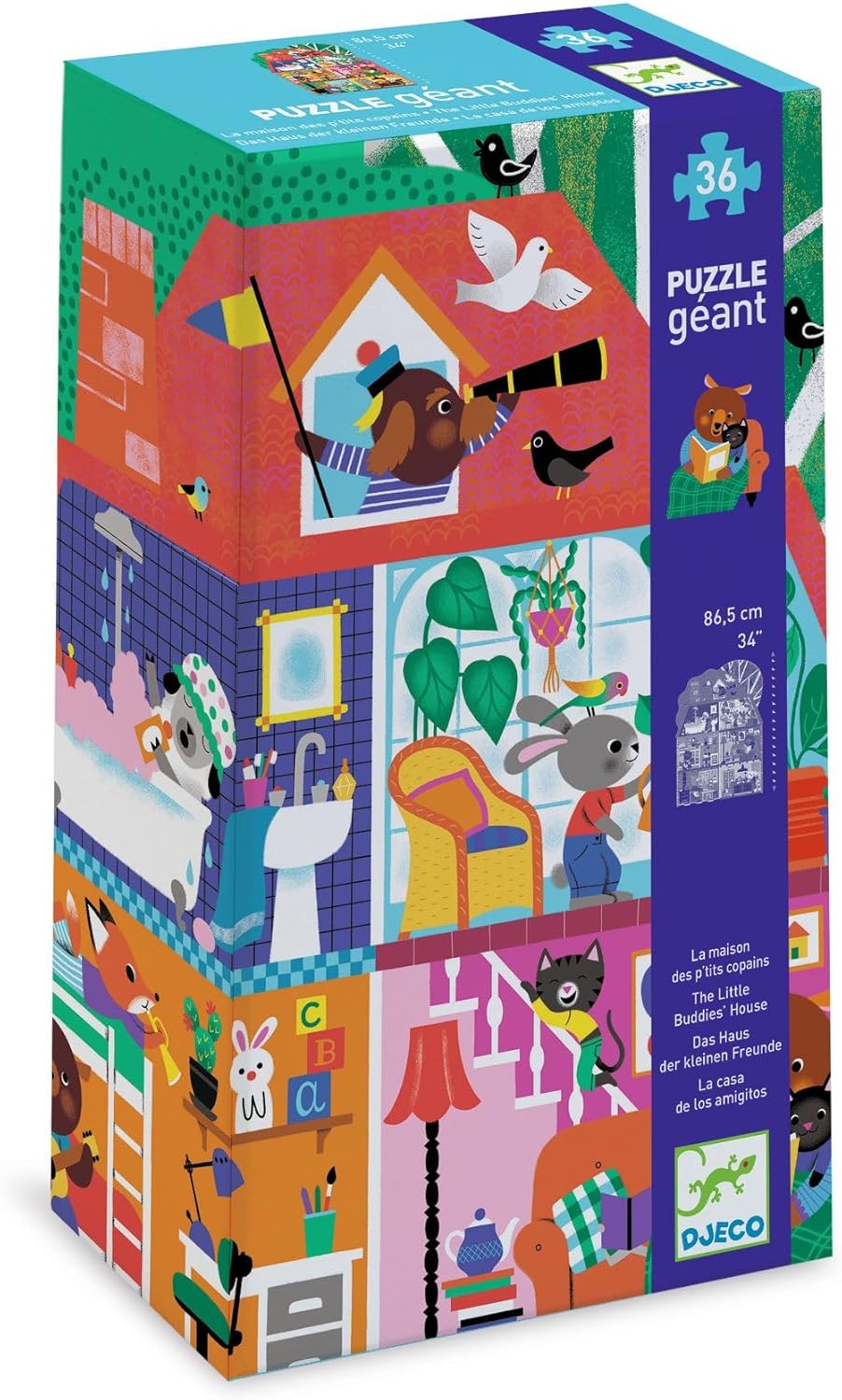 Puzzle gigant Casa micilor prieteni, Djeco