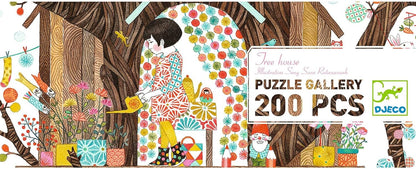 Puzzle galerie 200 piese Căsuța din copac, Djeco