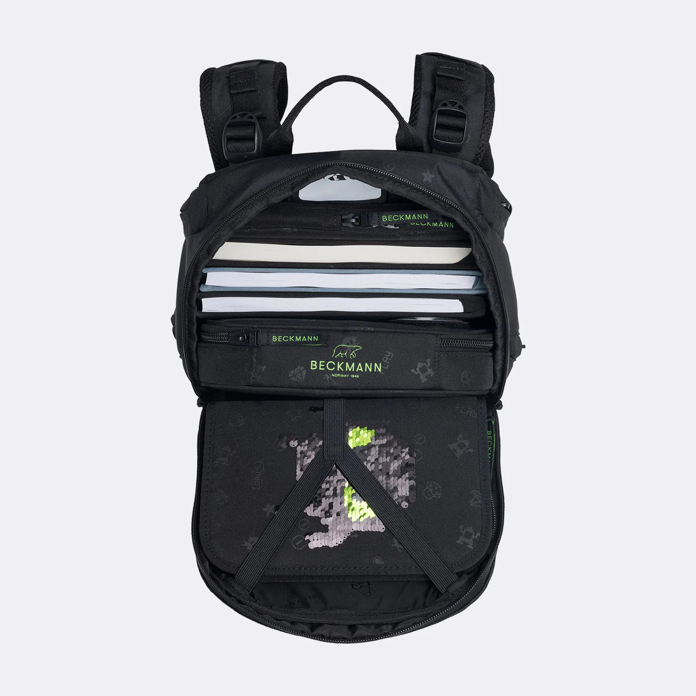 Ghiozdan, rucsac ergonomic cu pernǎ de aer Beckmann, Active Air FLX, Pixel