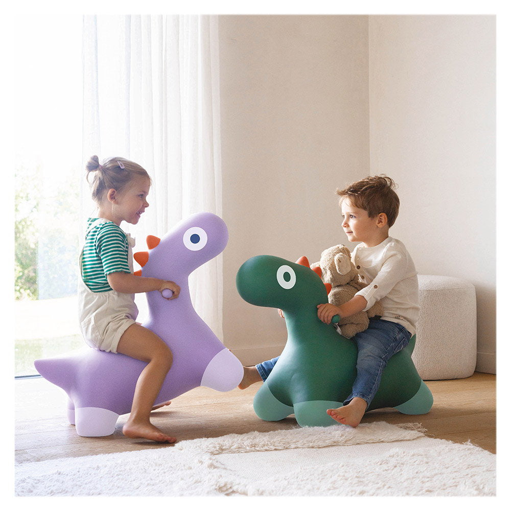 Hoppi Dino, dinozaur gonflabil săltăreț, mov, Quut Toys