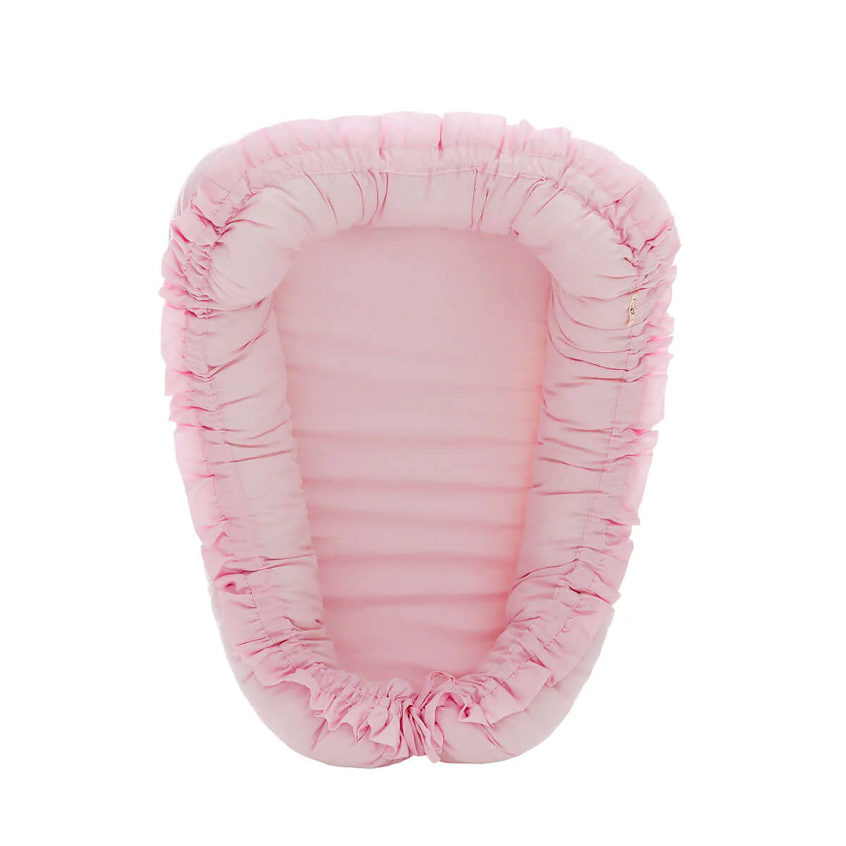 Baby Nest Roz cu Volănașe - Twindeco - Pink Cotton Flower