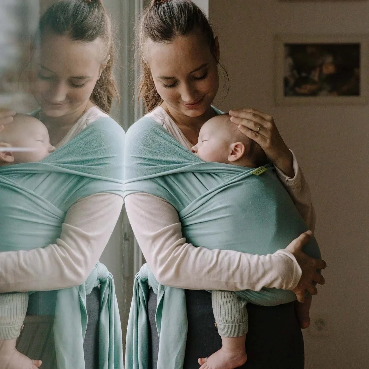 Wrap elastic din bambus Boba Sea Mist